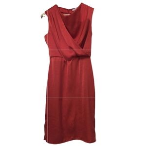 BCBG New York Sleeveless Red Dress silk Feel Size Small Valentine Day Party NEW